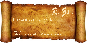 Rakonczai Zsolt névjegykártya
